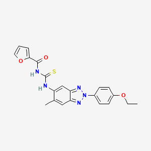 N-[[2-(4-ethoxyphenyl)-6-methylbenzotriazol-5-yl]carbamothioyl]furan-2-carboxamide