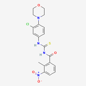 N-{[3-chloro-4-(morpholin-4-yl)phenyl]carbamothioyl}-2-methyl-3-nitrobenzamide