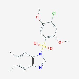 1-(4-Chloro-2,5-dimethoxyphenyl)sulfonyl-5,6-dimethylbenzimidazole