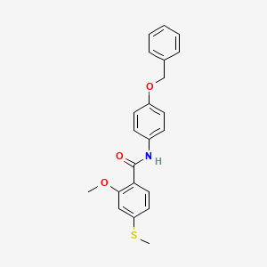 N-[4-(benzyloxy)phenyl]-2-methoxy-4-(methylsulfanyl)benzamide