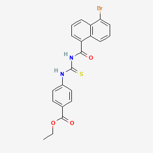 ethyl 4-({[(5-bromo-1-naphthoyl)amino]carbonothioyl}amino)benzoate