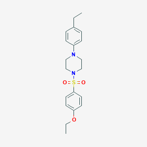 molecular formula C20H26N2O3S B369170 1-[(4-Ethoxyphenyl)sulfonyl]-4-(4-ethylphenyl)piperazine CAS No. 691381-38-1