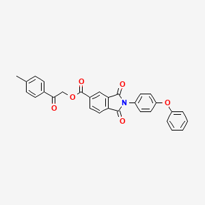 2-(4-methylphenyl)-2-oxoethyl 1,3-dioxo-2-(4-phenoxyphenyl)-5-isoindolinecarboxylate