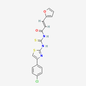 N-({[4-(4-chlorophenyl)-1,3-thiazol-2-yl]amino}carbonothioyl)-3-(2-furyl)acrylamide