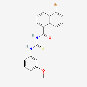 5-bromo-N-{[(3-methoxyphenyl)amino]carbonothioyl}-1-naphthamide