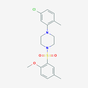 1-(5-Chloro-2-methylphenyl)-4-(2-methoxy-5-methylbenzenesulfonyl)piperazine