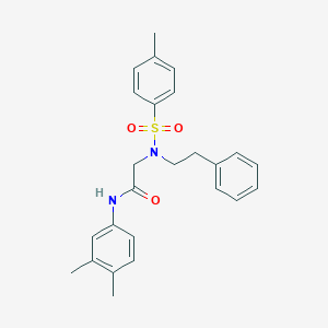 N-(3,4-dimethylphenyl)-2-[(4-methylphenyl)sulfonyl-(2-phenylethyl)amino]acetamide