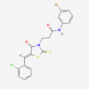 N-(3-bromophenyl)-3-[5-(2-chlorobenzylidene)-4-oxo-2-thioxo-1,3-thiazolidin-3-yl]propanamide