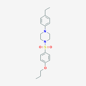 molecular formula C21H28N2O3S B369174 1-(4-Ethylphenyl)-4-(4-propoxyphenyl)sulfonylpiperazine CAS No. 700862-30-2