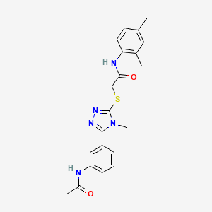 2-[[5-(3-acetamidophenyl)-4-methyl-1,2,4-triazol-3-yl]sulfanyl]-N-(2,4-dimethylphenyl)acetamide