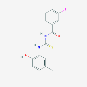 N-[(2-hydroxy-4,5-dimethylphenyl)carbamothioyl]-3-iodobenzamide