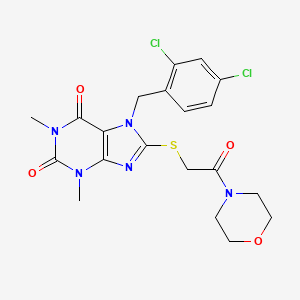 7-[(2,4-Dichlorophenyl)methyl]-1,3-dimethyl-8-{[2-(morpholin-4-YL)-2-oxoethyl]sulfanyl}-2,3,6,7-tetrahydro-1H-purine-2,6-dione