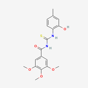 N-[(2-hydroxy-4-methylphenyl)carbamothioyl]-3,4,5-trimethoxybenzamide