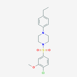 1-(4-Chloro-3-methoxyphenyl)sulfonyl-4-(4-ethylphenyl)piperazine