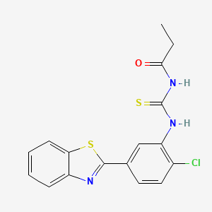 N-({[5-(1,3-benzothiazol-2-yl)-2-chlorophenyl]amino}carbonothioyl)propanamide