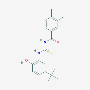 N-[(5-tert-butyl-2-hydroxyphenyl)carbamothioyl]-3,4-dimethylbenzamide