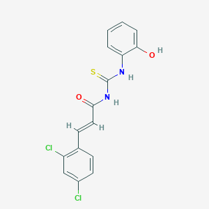 (2E)-3-(2,4-dichlorophenyl)-N-[(2-hydroxyphenyl)carbamothioyl]prop-2-enamide