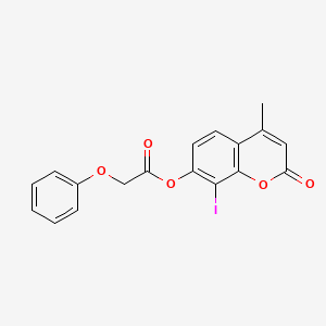 8-iodo-4-methyl-2-oxo-2H-chromen-7-yl phenoxyacetate