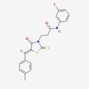 N-(3-fluorophenyl)-3-[5-(4-methylbenzylidene)-4-oxo-2-thioxo-1,3-thiazolidin-3-yl]propanamide