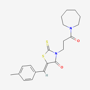 3-[3-(1-azepanyl)-3-oxopropyl]-5-(4-methylbenzylidene)-2-thioxo-1,3-thiazolidin-4-one