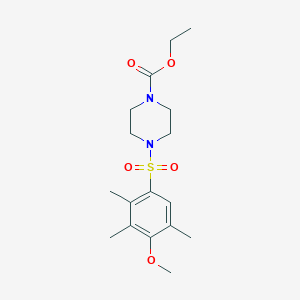 Ethyl 4-[(4-methoxy-2,3,5-trimethylphenyl)sulfonyl]piperazinecarboxylate