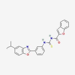 3-(1-BENZOFURAN-2-CARBONYL)-1-[3-(5-ISOPROPYL-1,3-BENZOXAZOL-2-YL)PHENYL]THIOUREA