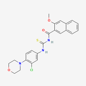 N-({[3-chloro-4-(4-morpholinyl)phenyl]amino}carbonothioyl)-3-methoxy-2-naphthamide