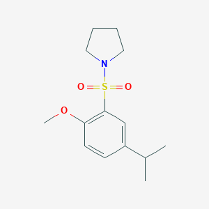 {[2-Methoxy-5-(methylethyl)phenyl]sulfonyl}pyrrolidine