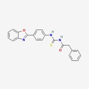 N-{[4-(1,3-benzoxazol-2-yl)phenyl]carbamothioyl}-2-phenylacetamide