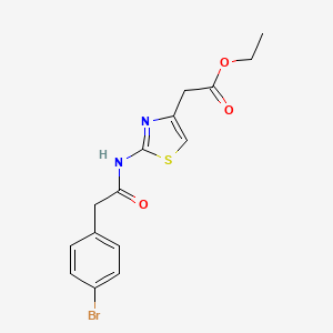 Ethyl 2-[2-[[2-(4-bromophenyl)acetyl]amino]-1,3-thiazol-4-yl]acetate