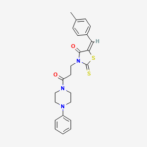 5-(4-methylbenzylidene)-3-[3-oxo-3-(4-phenyl-1-piperazinyl)propyl]-2-thioxo-1,3-thiazolidin-4-one