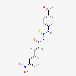 N-{[(4-acetylphenyl)amino]carbonothioyl}-3-(3-nitrophenyl)acrylamide