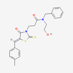 N-benzyl-N-(2-hydroxyethyl)-3-[5-(4-methylbenzylidene)-4-oxo-2-thioxo-1,3-thiazolidin-3-yl]propanamide