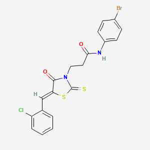 N-(4-bromophenyl)-3-[5-(2-chlorobenzylidene)-4-oxo-2-thioxo-1,3-thiazolidin-3-yl]propanamide