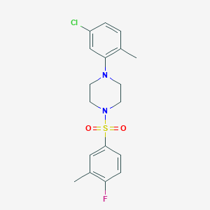 1-(5-Chloro-2-methylphenyl)-4-(4-fluoro-3-methylbenzenesulfonyl)piperazine