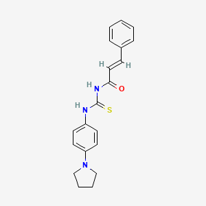 (2E)-3-phenyl-N-{[4-(pyrrolidin-1-yl)phenyl]carbamothioyl}prop-2-enamide