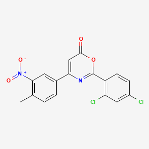 2-(2,4-dichlorophenyl)-4-(4-methyl-3-nitrophenyl)-6H-1,3-oxazin-6-one