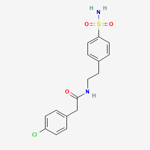 2-(4-chlorophenyl)-N-[2-(4-sulfamoylphenyl)ethyl]acetamide