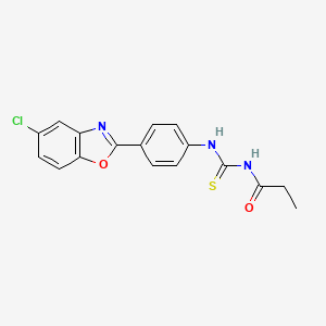 N-{[4-(5-chloro-1,3-benzoxazol-2-yl)phenyl]carbamothioyl}propanamide