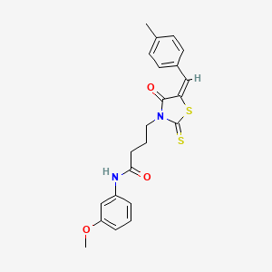 N-(3-methoxyphenyl)-4-[5-(4-methylbenzylidene)-4-oxo-2-thioxo-1,3-thiazolidin-3-yl]butanamide