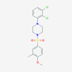 molecular formula C18H20Cl2N2O3S B369203 1-(2,3-Dichlorophenyl)-4-(4-methoxy-3-methylbenzenesulfonyl)piperazine CAS No. 708239-75-2