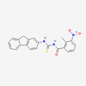 N-[(9H-fluoren-2-ylamino)carbonothioyl]-2-methyl-3-nitrobenzamide