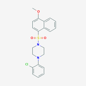 1-(2-Chlorophenyl)-4-(4-methoxynaphthalen-1-yl)sulfonylpiperazine