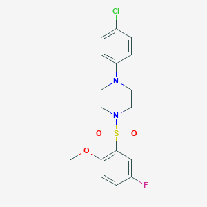 1-(4-Chlorophenyl)-4-(5-fluoro-2-methoxyphenyl)sulfonylpiperazine