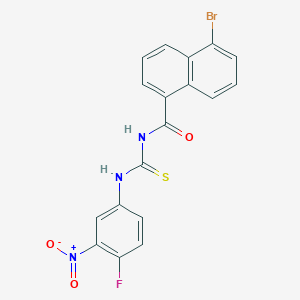 5-bromo-N-[(4-fluoro-3-nitrophenyl)carbamothioyl]naphthalene-1-carboxamide