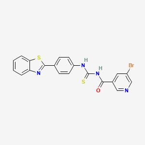 1-[4-(1,3-Benzothiazol-2-YL)phenyl]-3-(5-bromopyridine-3-carbonyl)thiourea