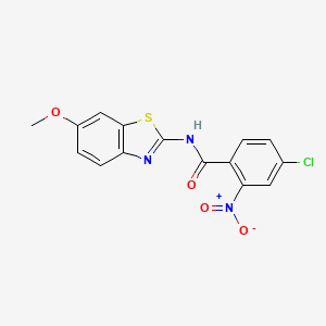 4-chloro-N-(6-methoxy-1,3-benzothiazol-2-yl)-2-nitrobenzamide