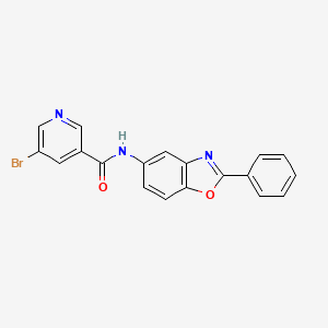 5-bromo-N-(2-phenyl-1,3-benzoxazol-5-yl)pyridine-3-carboxamide