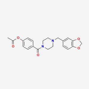 4-{4-[(2H-1,3-Benzodioxol-5-YL)methyl]piperazine-1-carbonyl}phenyl acetate