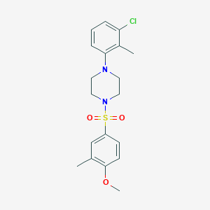 1-(3-Chloro-2-methylphenyl)-4-(4-methoxy-3-methylbenzenesulfonyl)piperazine